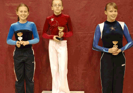 Bethany on left, 2nd place trophy