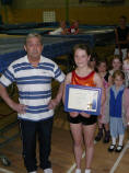 Charlotte Webb being presented with Jack Petchey award