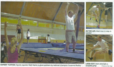 Pictures from article showing Matt Harris working hard