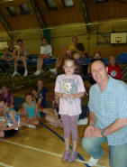 Sophie receiving JJ award from Stuart