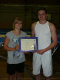 Vanessa Lewis receiving JP award from Steve Page